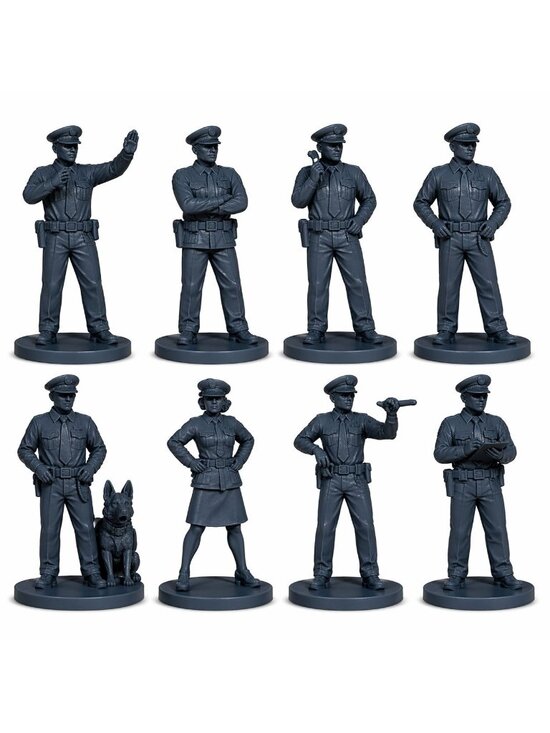 Winter Park Collectibles Other - Police Figures – 8 Unpainted Resin Officers for Model Railroad & Dioramas 42mm